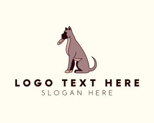 Pet Great Dane Dog logo