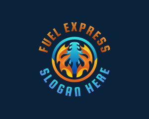 Heating Cooling Fuel logo design