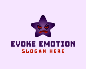 Angry Purple Star logo design