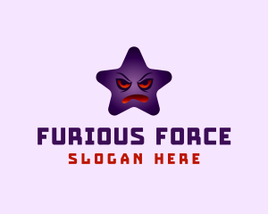 Angry Purple Star logo design