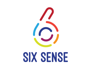 Colorful Six Outline logo