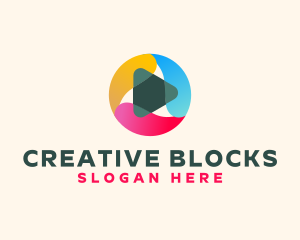 Abstract Media Play logo design