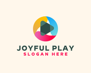 Abstract Media Play logo design