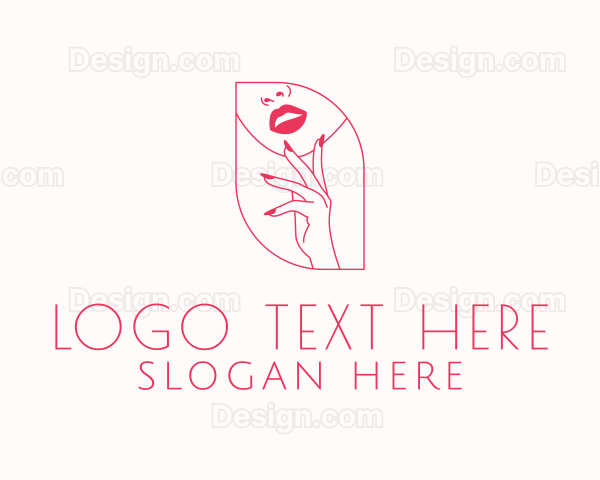 Woman Cosmetic Lips Logo