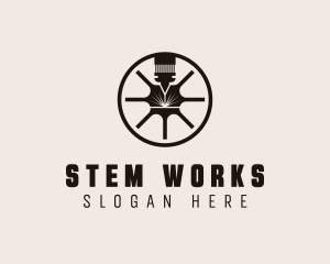 CNC Laser Machinery logo design