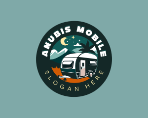 Camping Camper Van Travel logo design