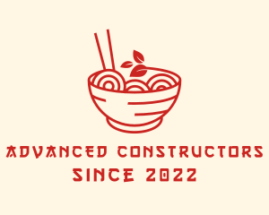 Vegan Ramen Bowl logo design