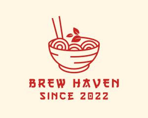 Vegan Ramen Bowl logo design