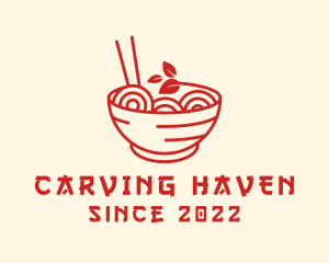 Vegan Ramen Bowl logo design