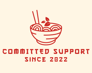 Vegan Ramen Bowl logo design