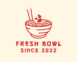 Vegan Ramen Bowl logo design