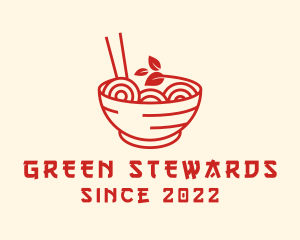 Vegan Ramen Bowl logo design