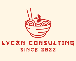 Vegan Ramen Bowl logo design