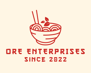 Vegan Ramen Bowl logo design