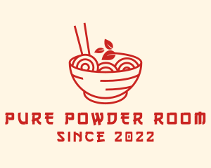 Vegan Ramen Bowl logo design