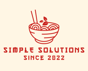 Vegan Ramen Bowl logo design