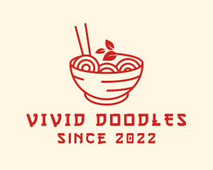 Vegan Ramen Bowl logo design