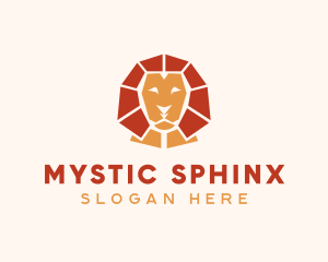 Lion Sphinx Bust logo design