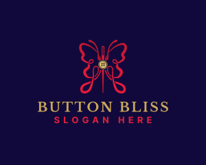 Butterfly Sewing Tailor logo design