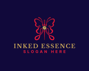 Butterfly Sewing Tailor logo design