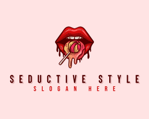 Seductive Lips Erotic logo design