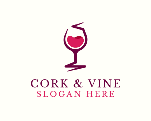 Wine Liquor Goblet logo design