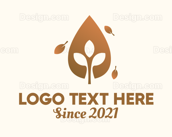 Organic Autumn Leaf Logo