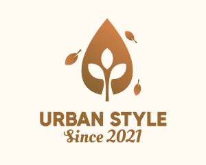 Organic Autumn Leaf  logo