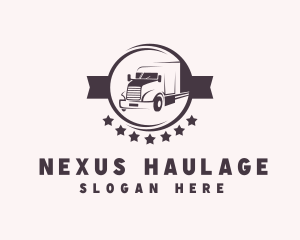 Trailer Truck Badge logo design