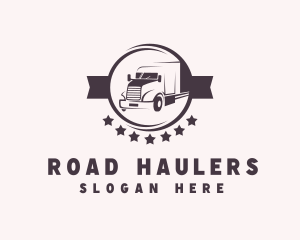 Trailer Truck Badge logo design