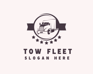 Trailer Truck Badge logo design