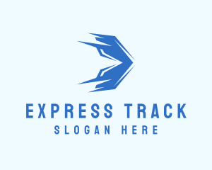 Blue Express Arrow logo design