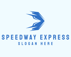 Blue Express Arrow logo design