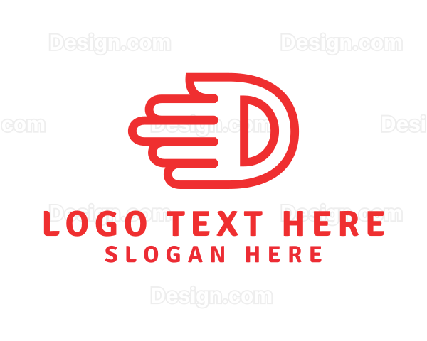 Logistics Hand Letter D Logo