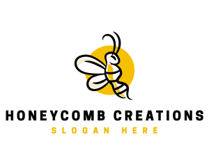 Flying Bee Wasp  logo design