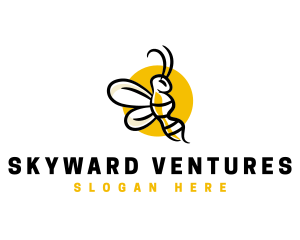 Flying Bee Wasp  logo design