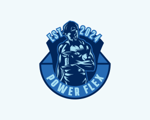 Bodybuilder Trainer Coach Guy logo design