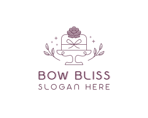 Flower Wedding Cake logo design