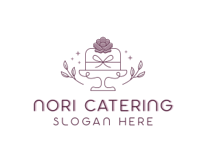 Flower Wedding Cake logo design