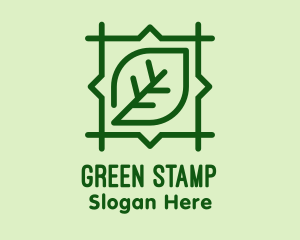 Green Leaf Square  logo design