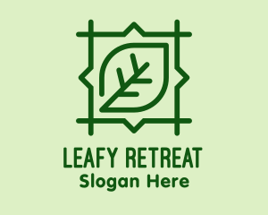 Green Leaf Square  logo design