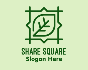 Green Leaf Square  logo design