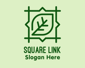 Green Leaf Square  logo design