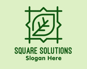 Green Leaf Square  logo design