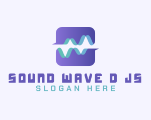 Abstract Water Wave App logo design