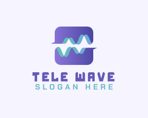 Abstract Water Wave App logo design