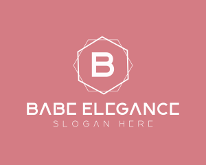 Minimalist Boutique Hexagon logo design