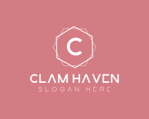 Minimalist Boutique Hexagon logo design