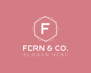 Minimalist Boutique Hexagon logo design