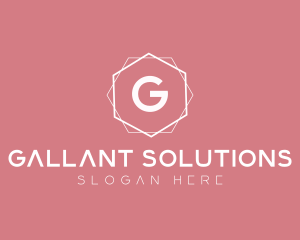 Minimalist Boutique Hexagon logo design